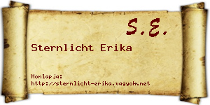 Sternlicht Erika névjegykártya